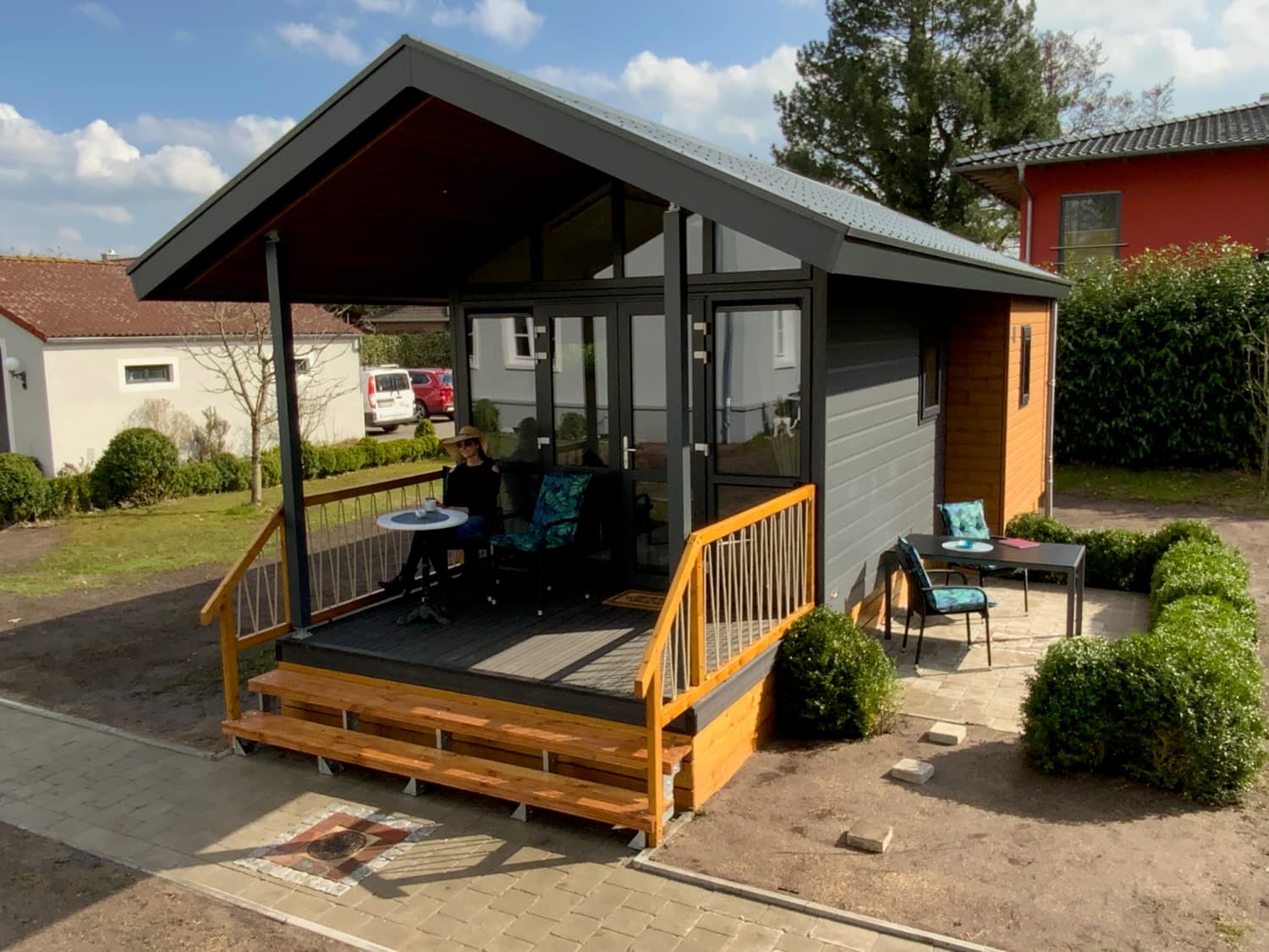 Schlafbereich mit Doppelbett